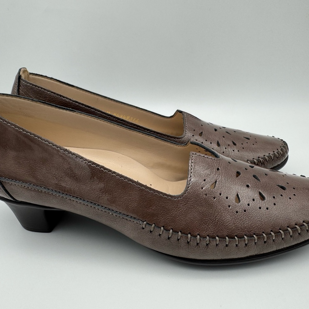 SAS Sonyo Slip On Heel - Portobello - Brown Patent Leather Women's Size 8 M
